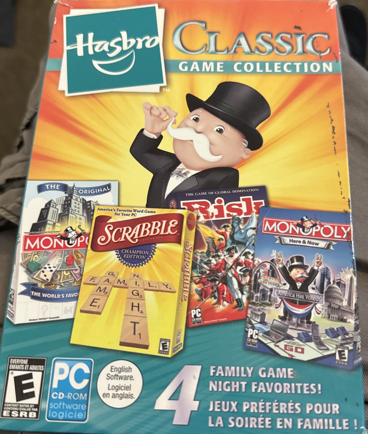 Vintage Windows PC CD-ROM Hasboro Classic Game Collection Risk Monopoly 4 Games