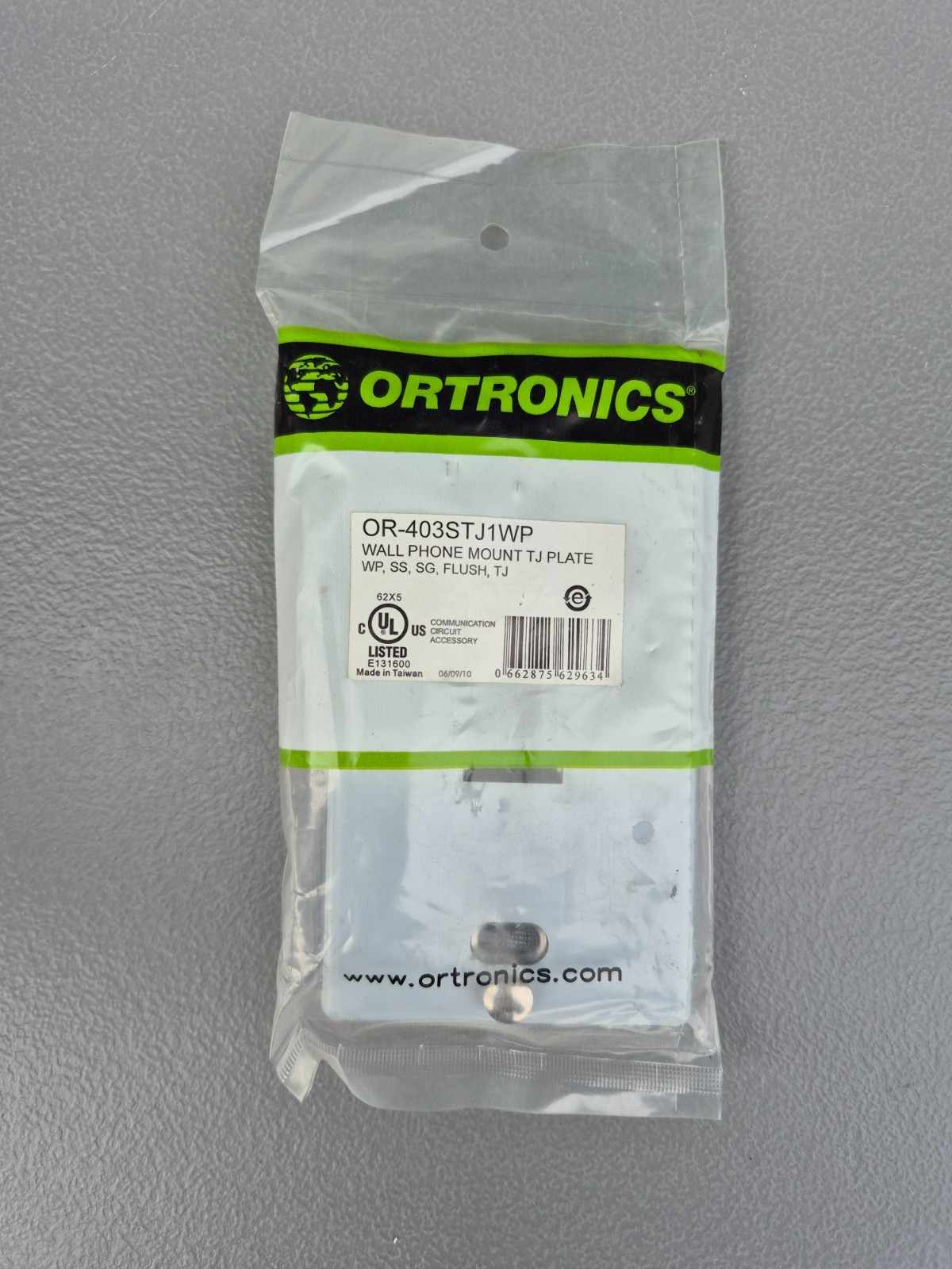 New Set of 5 Ortronics TracJack 1-Port Stainless Steel Faceplate OR-403STJ1WP
