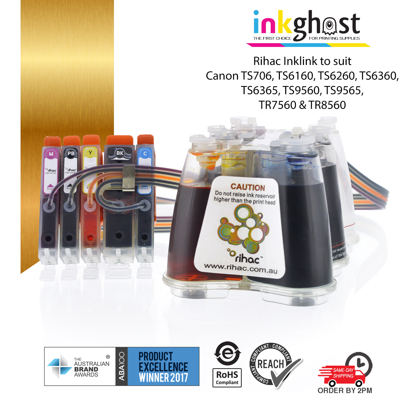 Rihac Inklink CISS PGI-680 CLI-681 cartridge Canon printer TS706 TS6160 TS6260