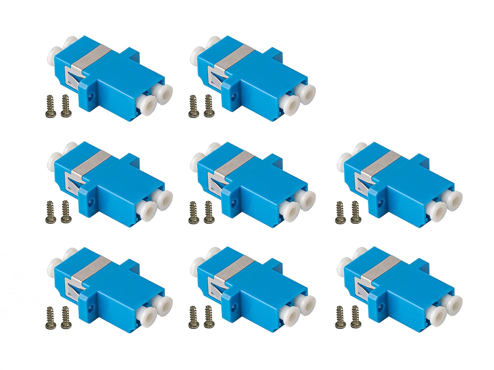8 PCS Blue Duplex LC To LC Fiber Optic Adapter Coupler Singlemode Patch Cable