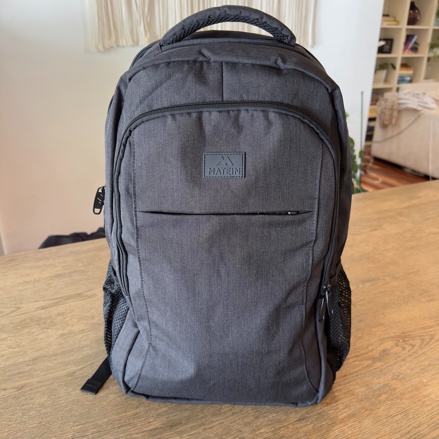 MATEIN Travel Laptop Backpack Gray USB Charging Port TSA Business School Bag