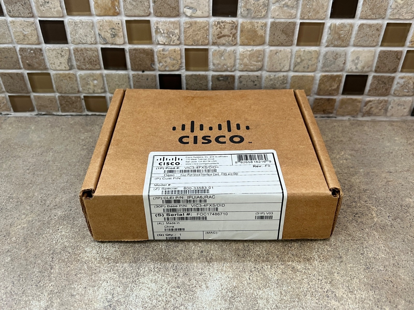 CISCO VIC3-4FXS/DID 4-Port Voice-Fax VIC3 4FXS  Interface Card