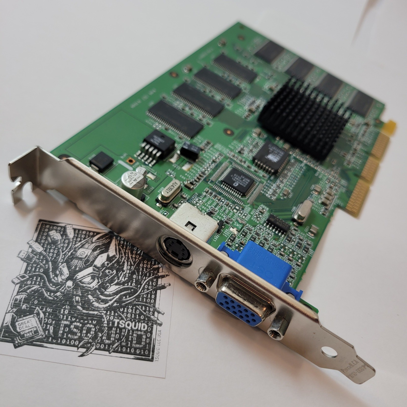 NVIDIA NV880.0 REV A AGP Graphics Card VGA S-Video Vintage PC GPU