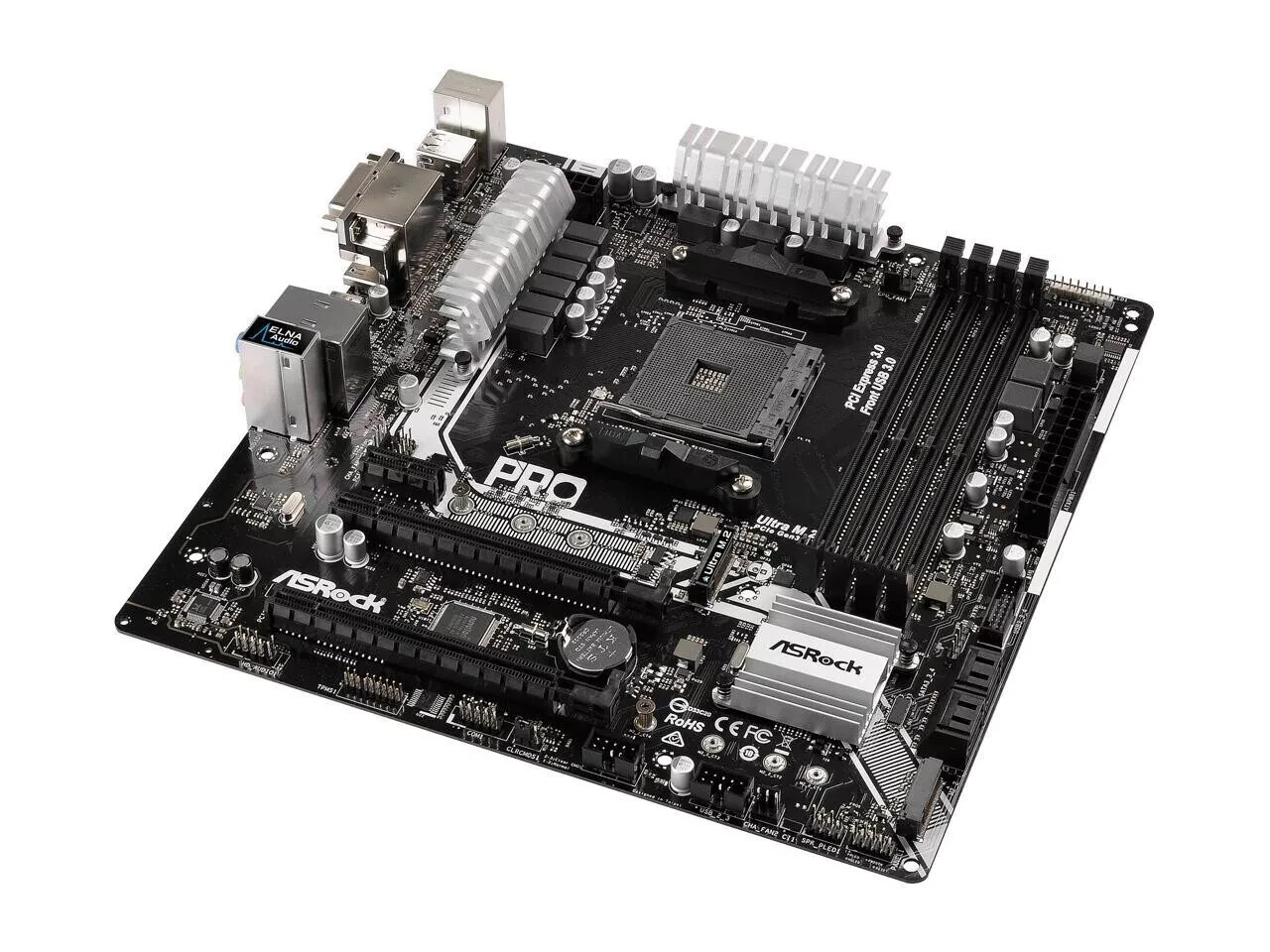 ASRock AB350M Pro4 AM4 AMD Promontory B350 Micro ATX AMD Motherboard