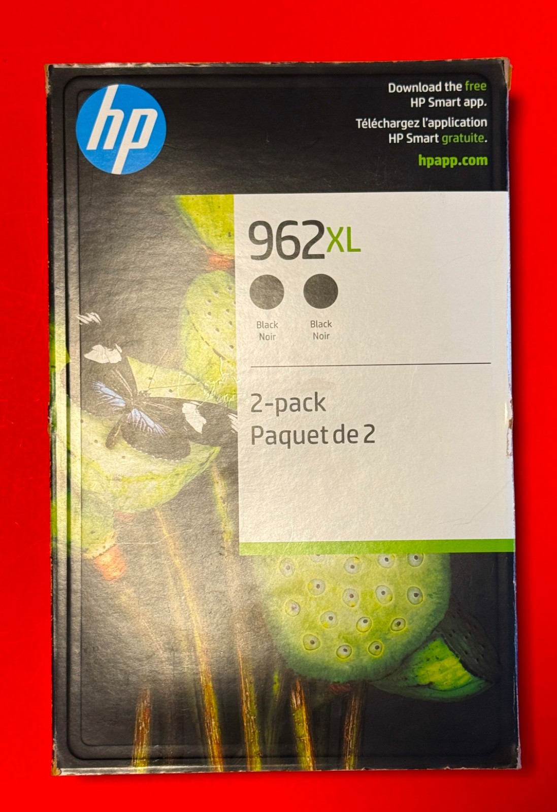 Brand New Sealed HP 962XL (3JB35BN) Black Ink  Cartridge - 2 Pack June 2023