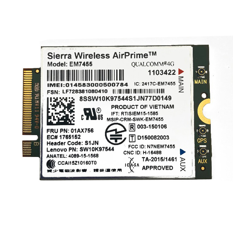 EM7455 USA 4G LTE Wireless Card 01AX756 ThinkPad T470 X270 M.2 Broadband Module