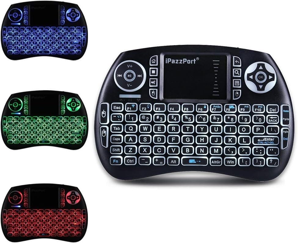 iPazzPort (Newest Upgrade) Mini Bluetooth Keyboard with Touchpad (Handheld Ke...