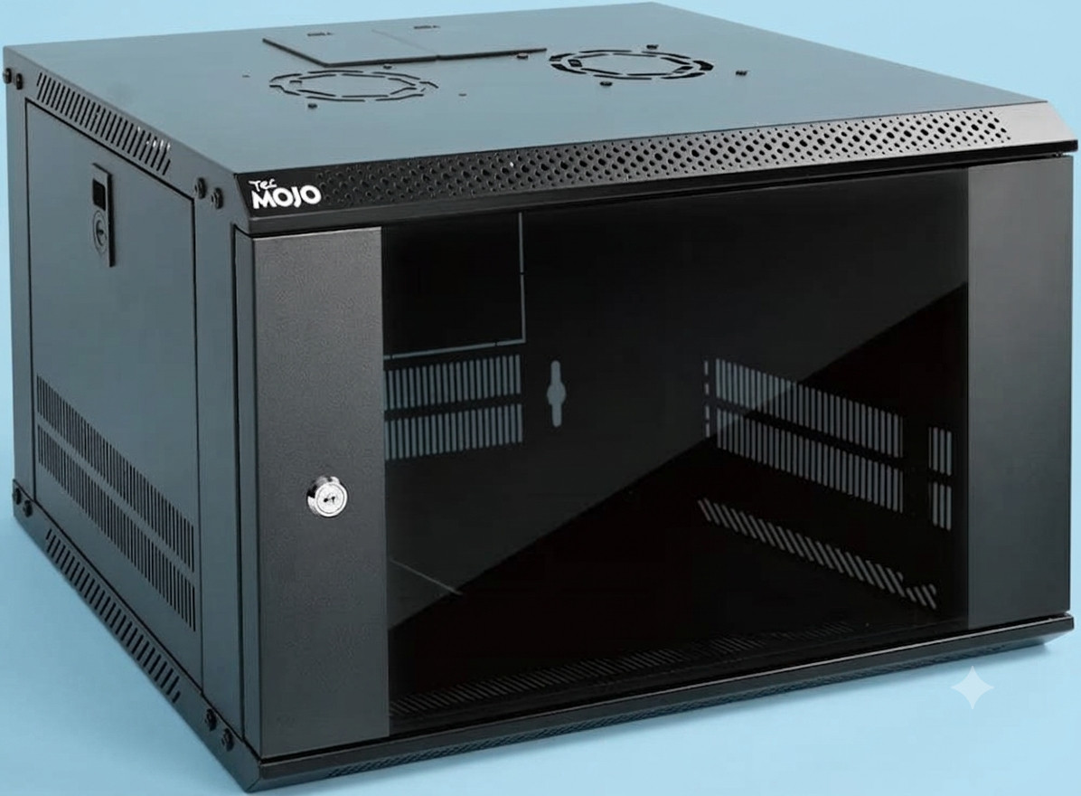 Tecmojo 6U Wall Mount Server Cabinet IT Network Rack Enclosure Lock... Fast Ship