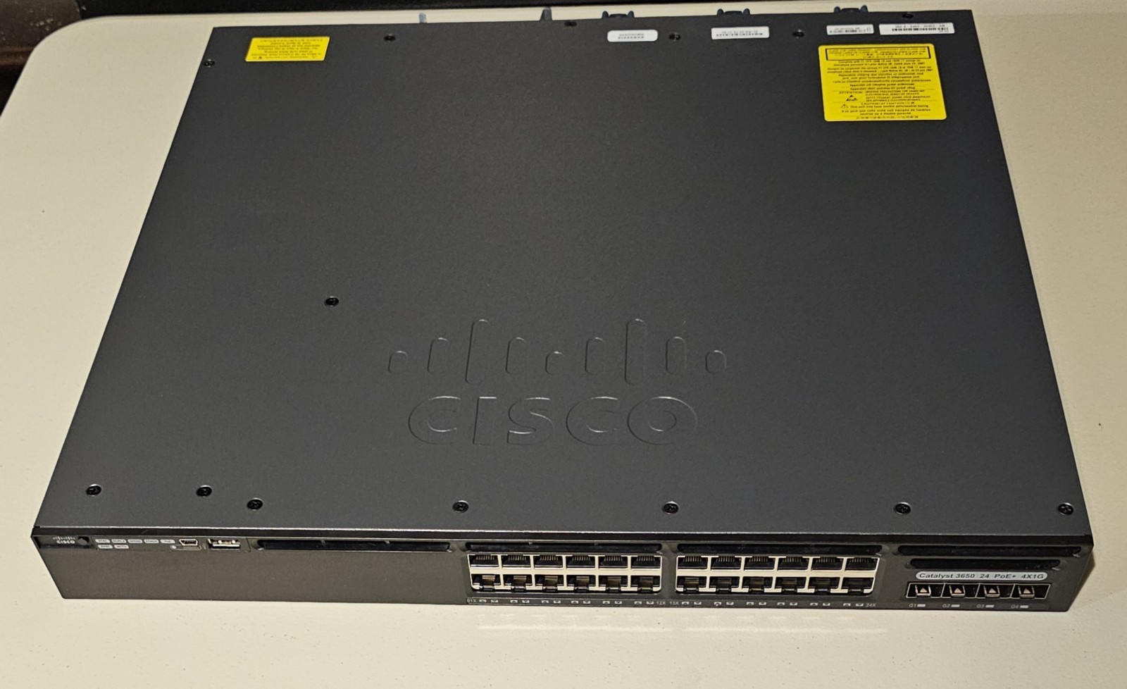 NEW Cisco Catalyst WS-C3650-24PS Ethernet PoE+ 4x1G Uplink Switch