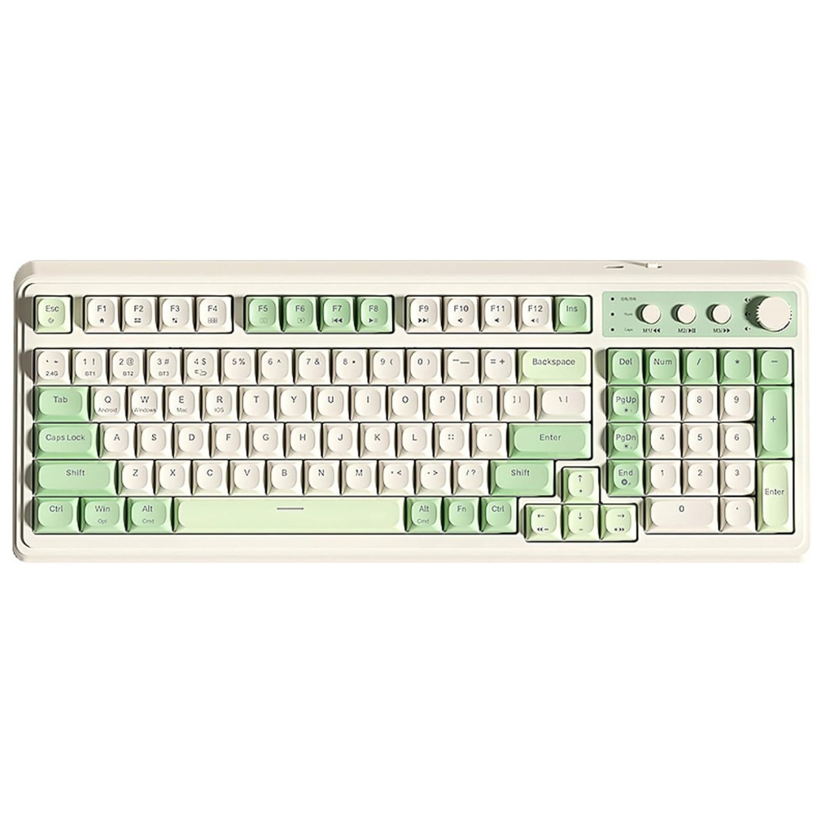 AULA S99-Key Tri-Mode Gaming Keyboard, Bluetooth/2.4GHz/USB-C, RGB Backlit, Nump