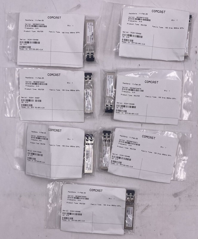 LOT OF 7 PRECISION SFP10G-SRI-CJX OPTICAL TRANSCEIVER MODULE