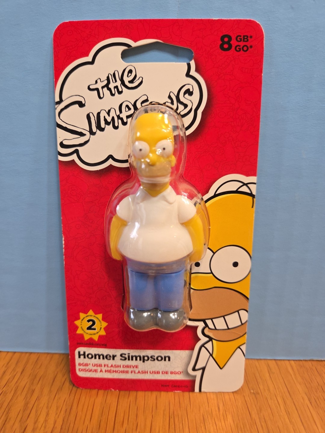 HOMER SIMPSON 8GB USB Flash Drive (2011 Sandisk) * New / Unopened * Rare