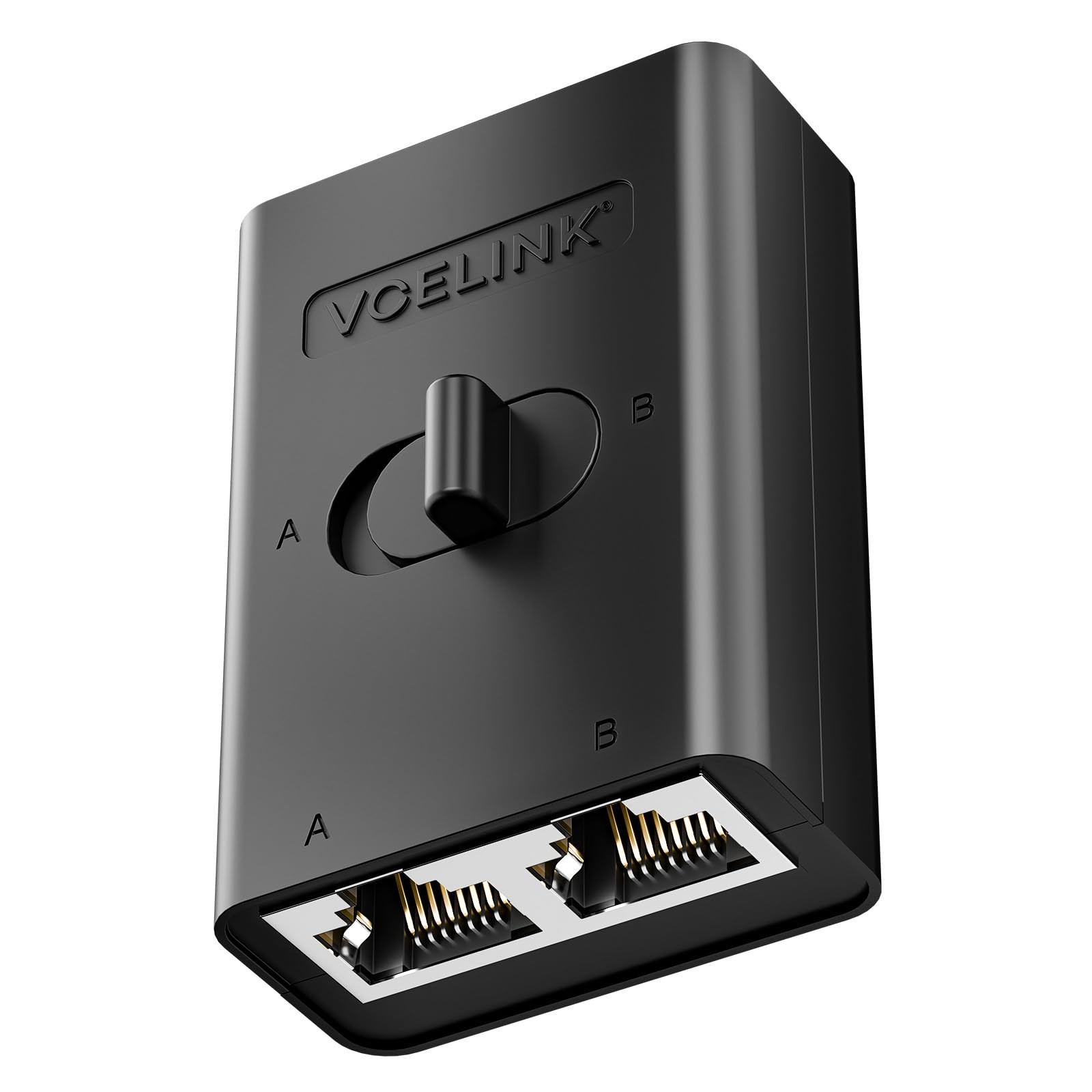 2 Port RJ45 Network Switch, Ethernet Splitter 2-in 1-Out or 1-in 2-Out, Power...