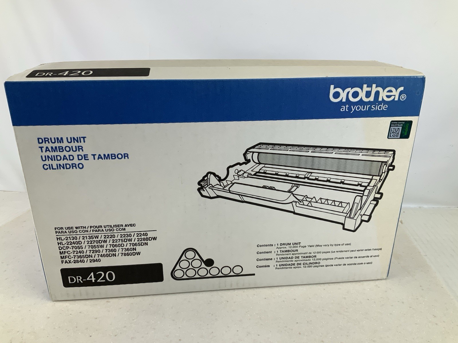 Genuine OEM Brother DR-420 Drum High Yields Unit - 12,000 pages - SEALED BOX