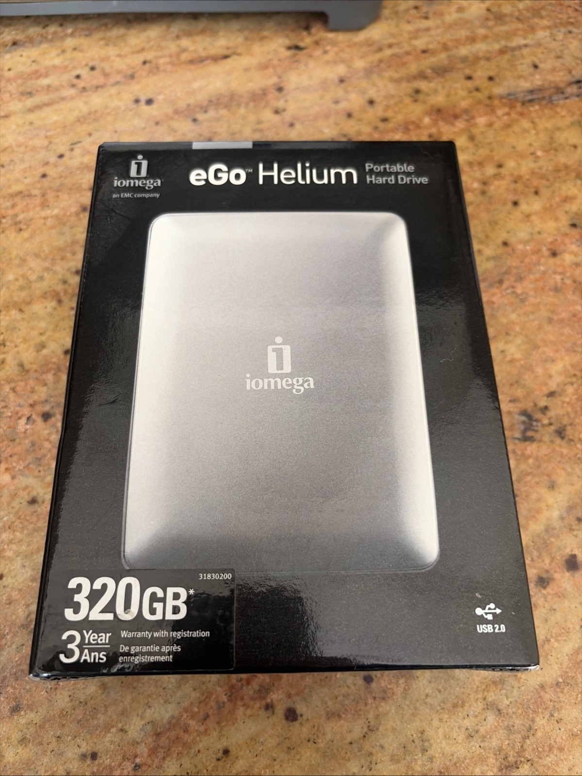 Iomega Helium 320 GB Portable External USB 2.0 Hard Drive Factory Sealed