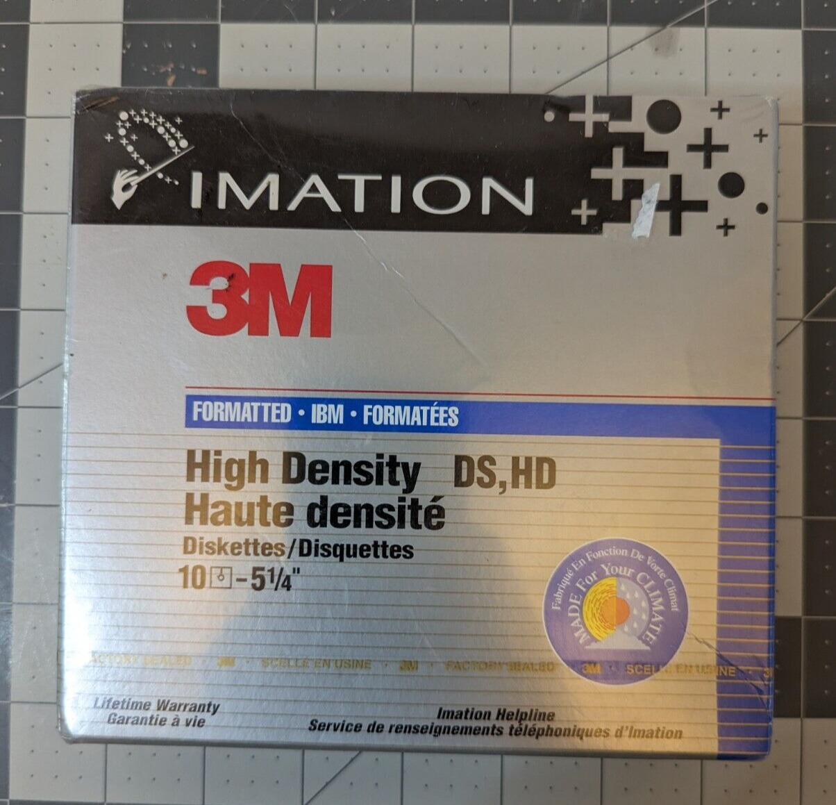 3M Imation 5.25 Floppy Diskettes HD DS 1.2MB New Factory Sealed