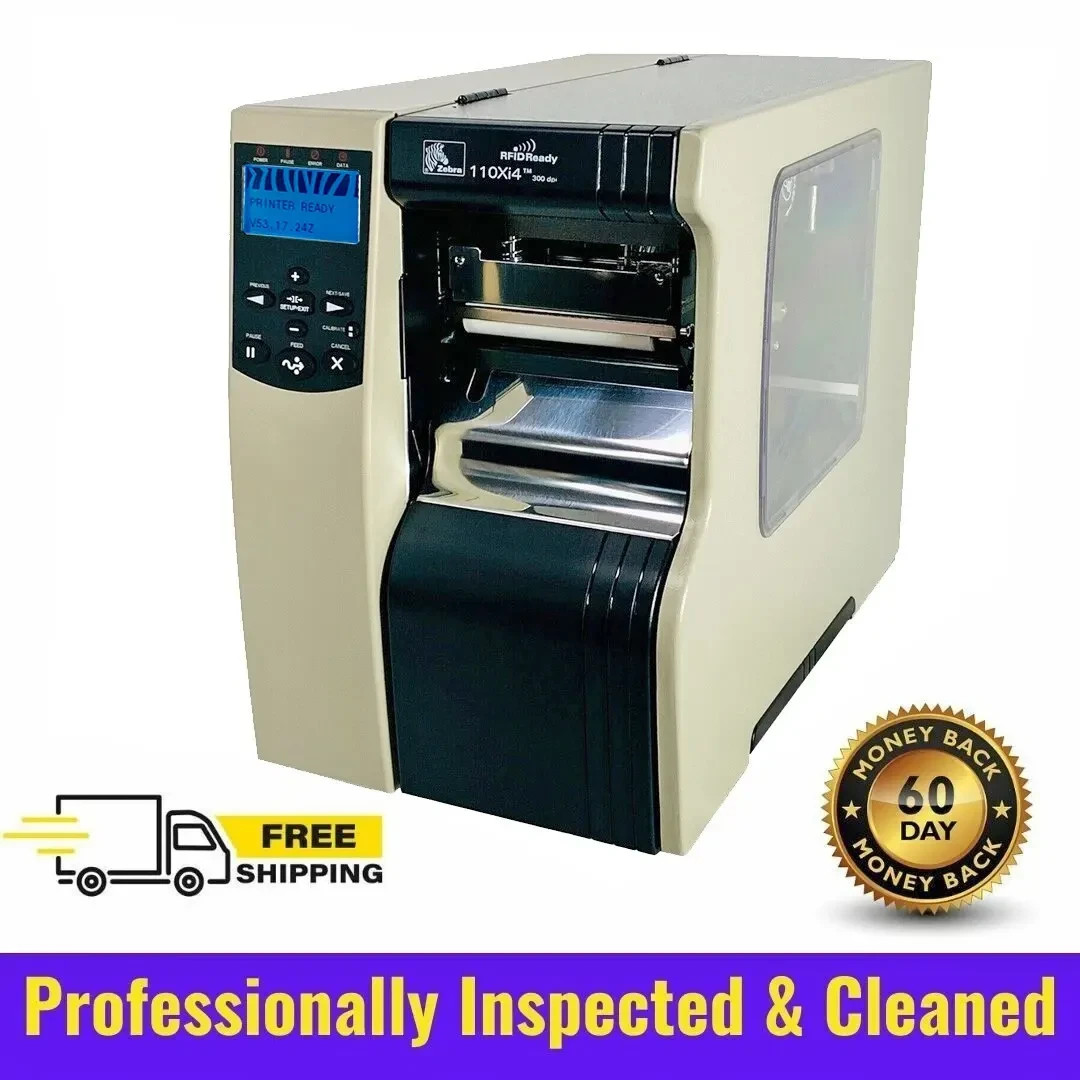 Zebra 110Xi4 Thermal Transfer Label Printer USB Ethernet Serial Parallel 300 dpi