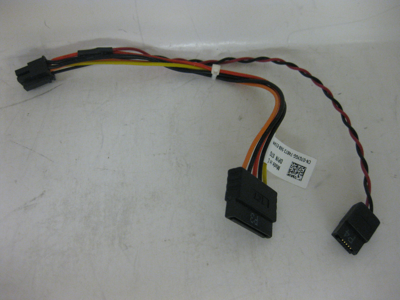 7GYGG 0HG2F3 Optiplex 7020/9020 SFF 6-Pin HDD/SSD/ODD SATA Dual Power Cable Dell