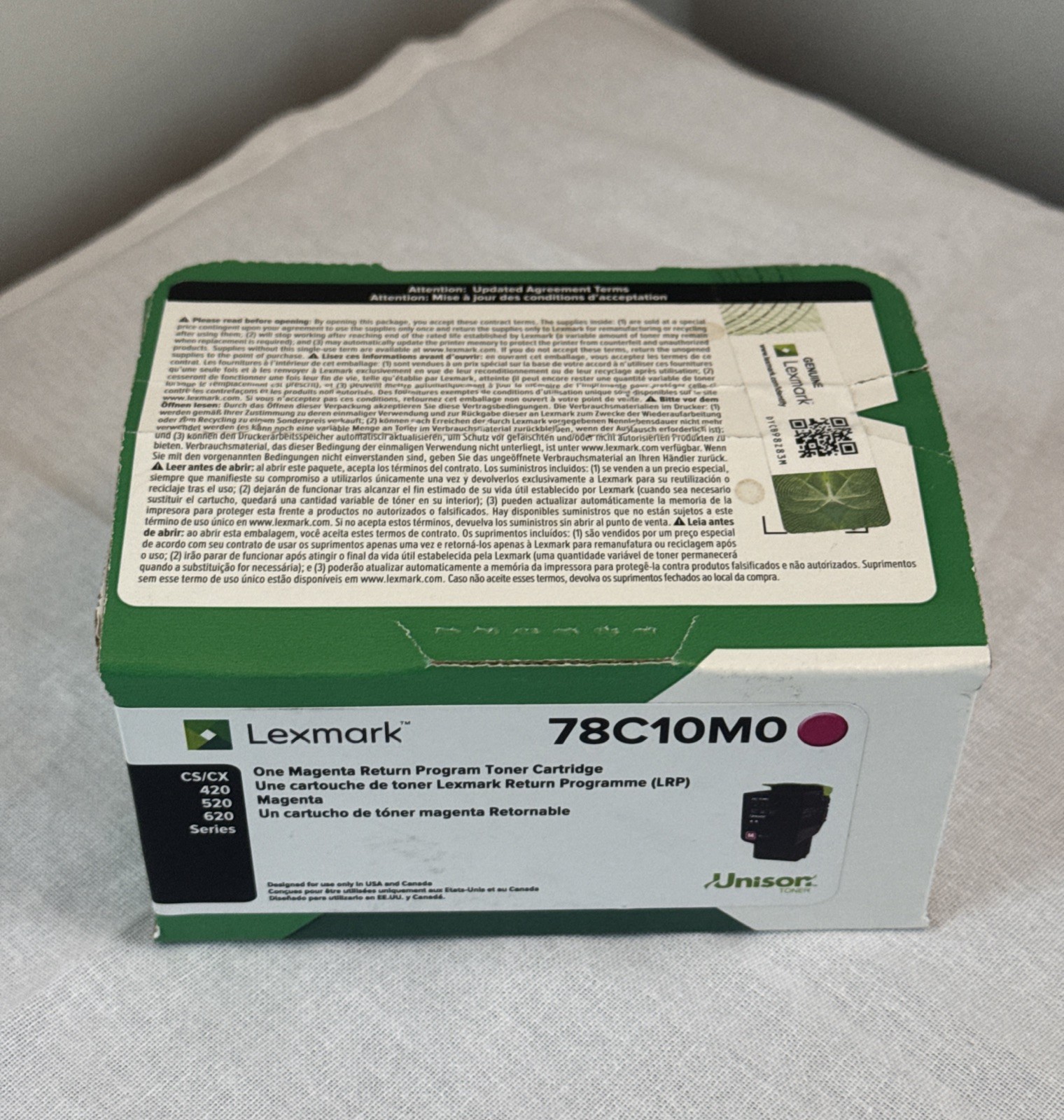 78C10M0 New Genuine Lexmark Magenta Toner CS/CX 420 520 620