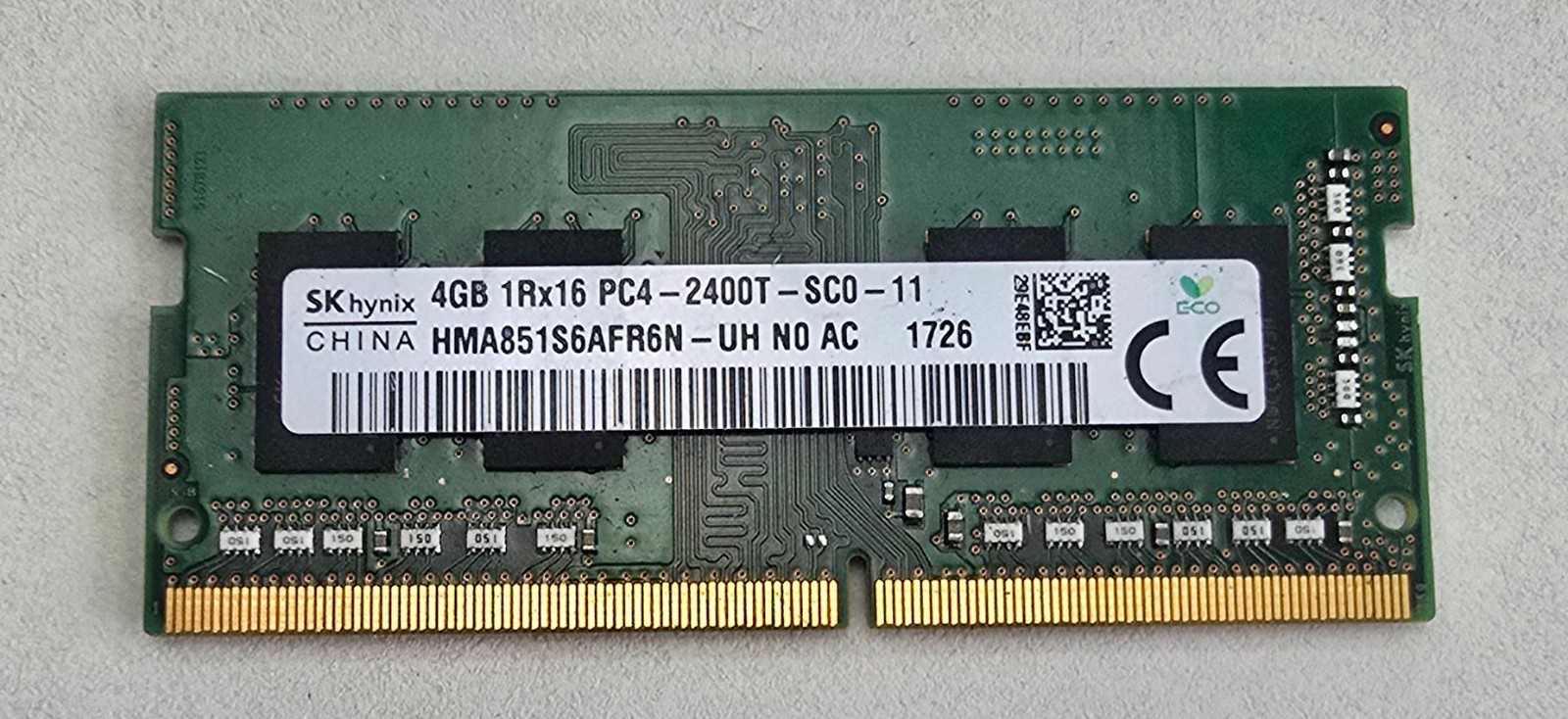 SK Hynix 4GB DDR4 2400MHz PC4-2400T Laptop RAM SODIMM HMA851S6AFR6N-UH