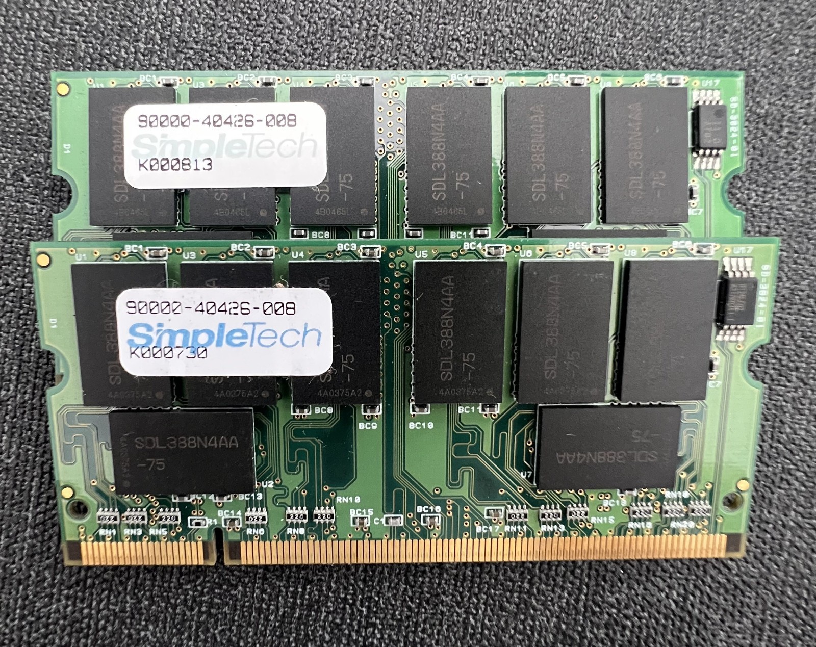 Matched Pair Simpletech 512MB PC2100 DDR1 SDRAM CL2.5 Non-ECC RAM/Memory Modules