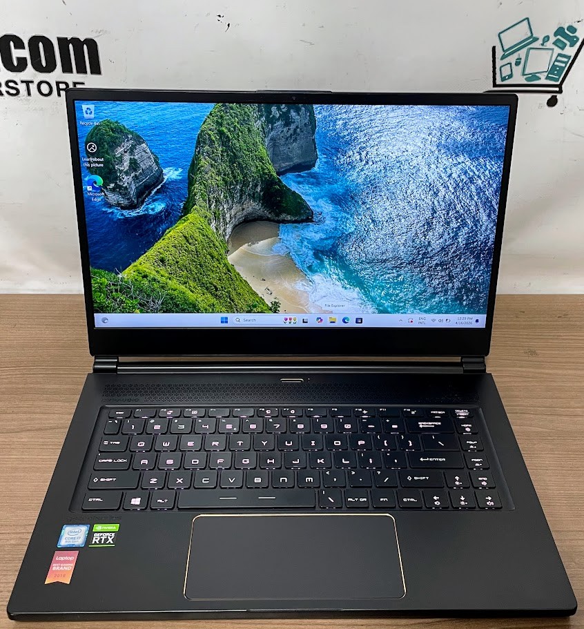 MSI GS65 Stealth 15.6'' Windows 11 Pro NVIDIA i7-8750H 2.20GHz 16gb RAM 1TB SSD 