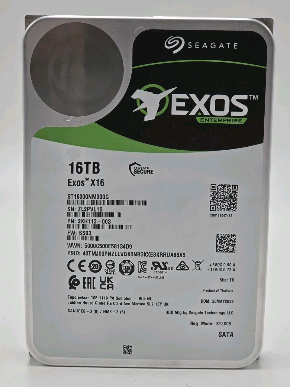 Seagate Exos 7E8  16TB  SATA  