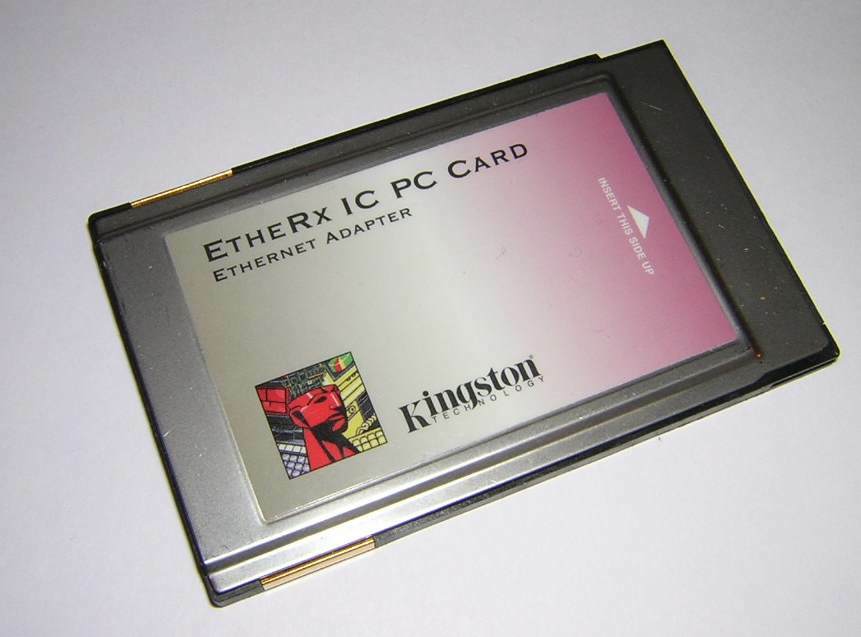 Kingston PCMCIA EtheRx IC PC Card Ethernet Adapter KNE-PC2T without Dongle Cable