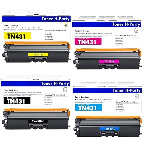TN431 High Yield Premium Toner Cartridge 4-Pack  Compatible Brother HL-L8260CDW 