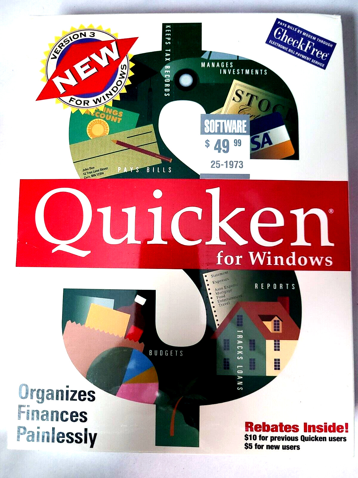 Quicken 3 for Windows Intuit NEW Sealed