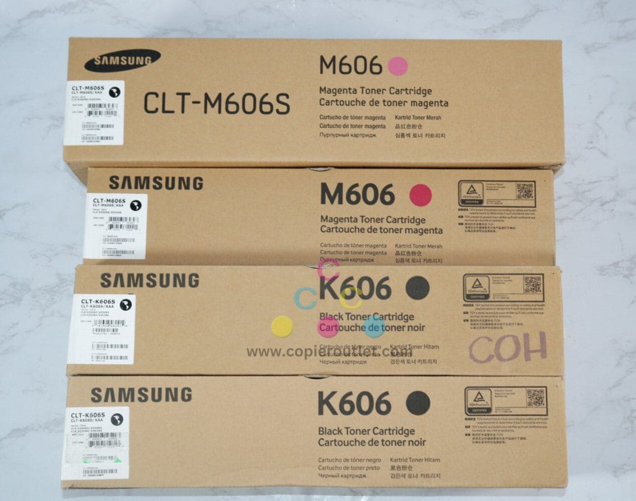 4 OEM Samsung CLX-9350ND, 9352NA MMKK Toners CLT-M606S,CLT-K606S
