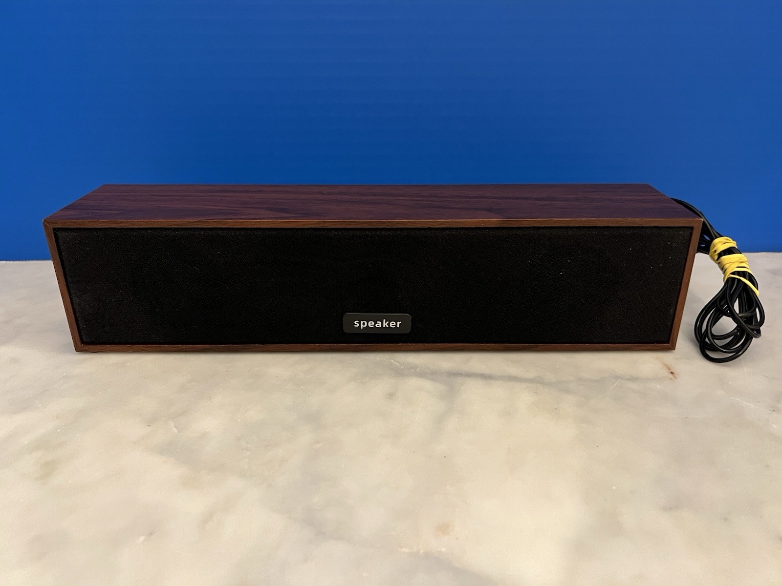 Vintage-Style Wood Grain USB Powered Desktop Soundbar Speaker Retro Style 12"