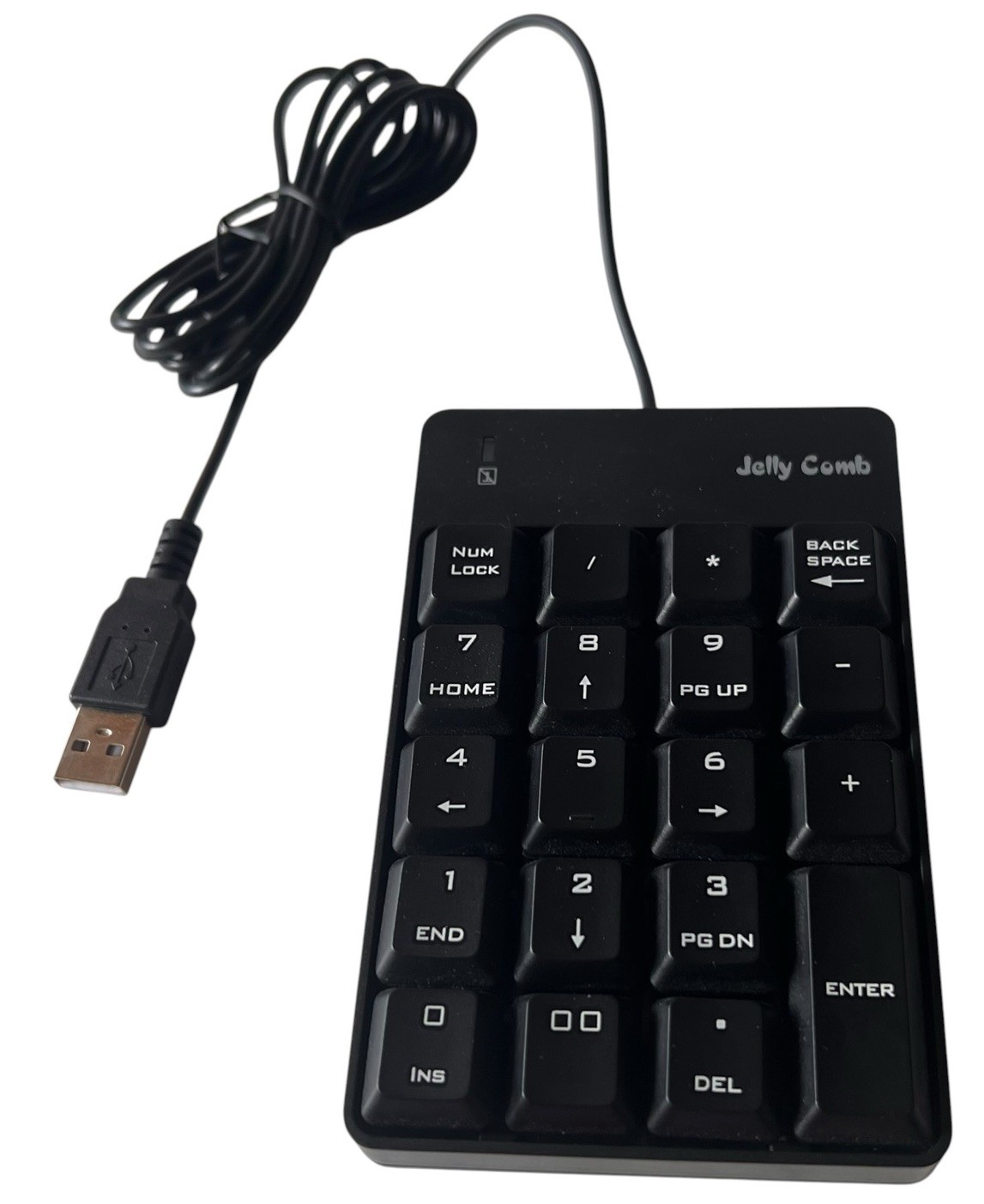 Jelly Comb Numerical Keypad  For Laptops Black USB Connector Tested Working