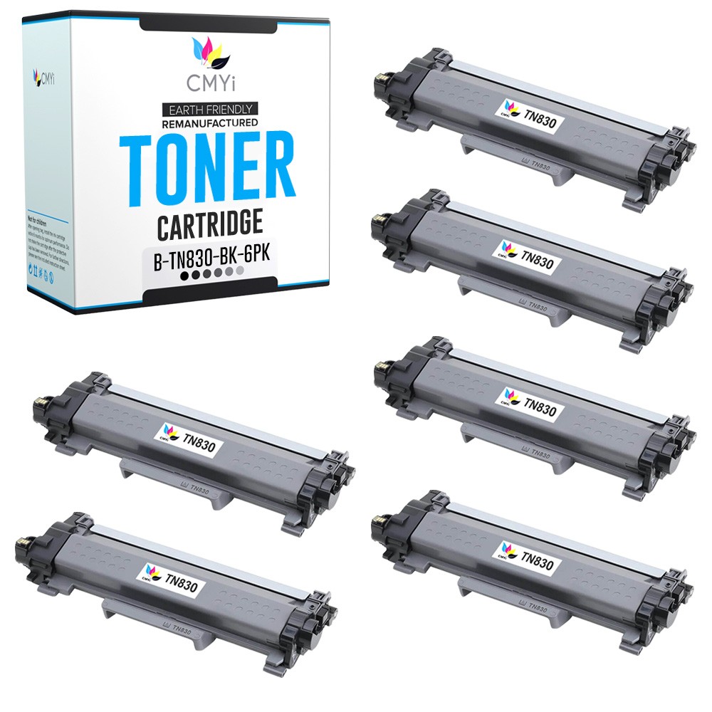6PK Compatible CMYi TN830 Printer Toner fits Brother MFC-L2820DW L2900DW L2980DW
