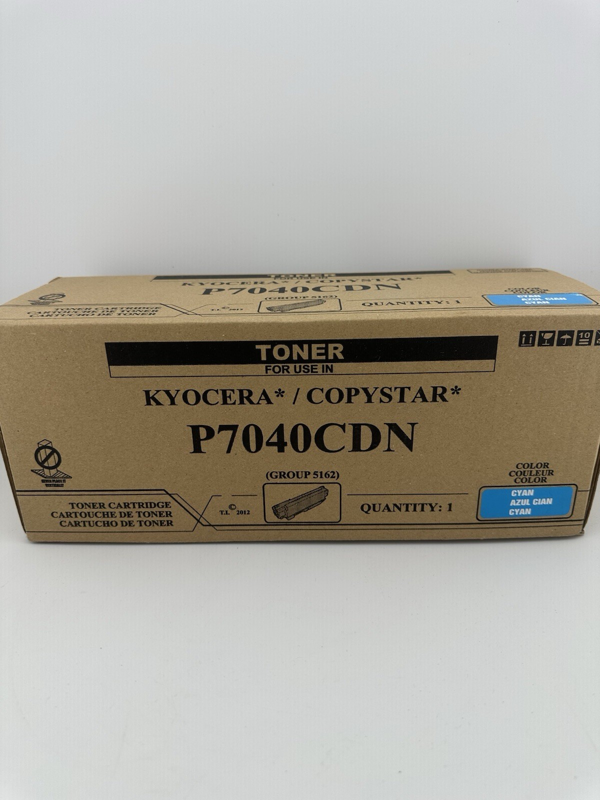 Compatible TK-5162C Cyan Toner for Kyocera ECOSYS P7040cdn 12000 Pages New