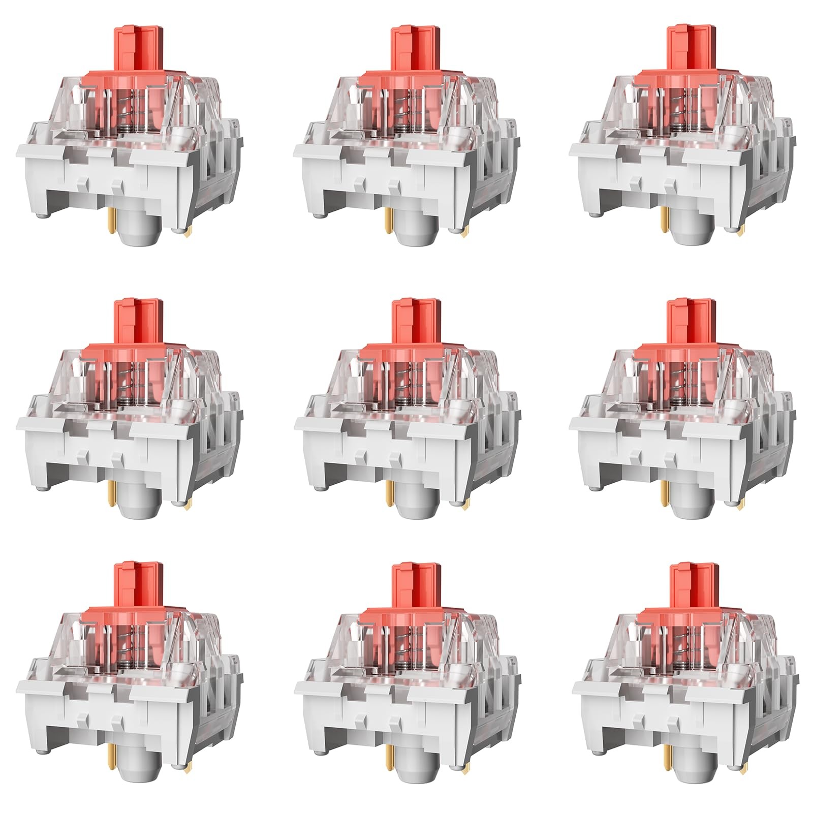 36 PCS Mechanical Gaming Keyboard Red Switches 3Pin 50gf RGB Linear Part