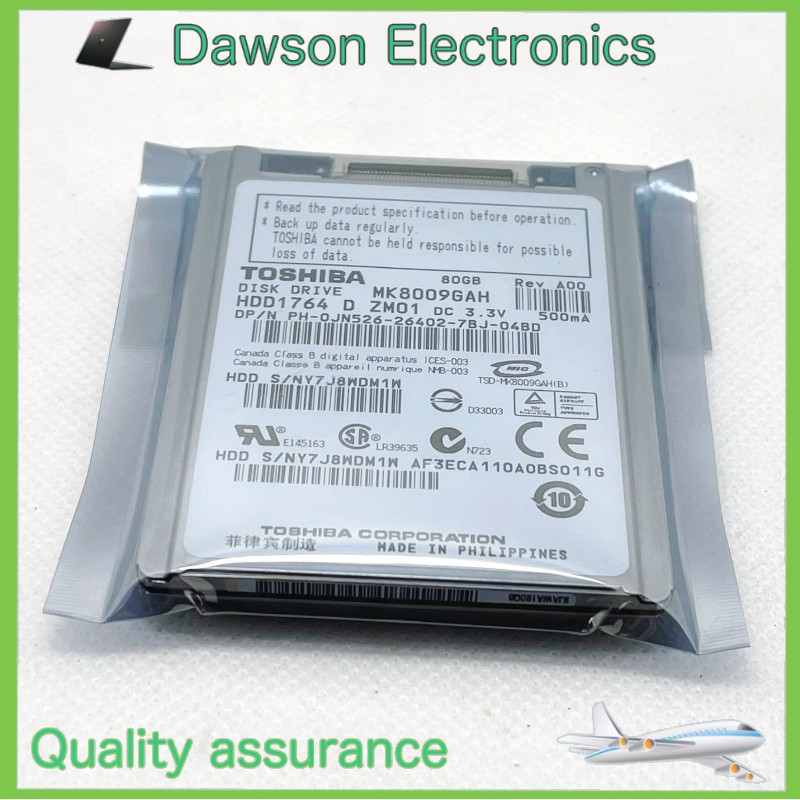 Toshiba MK8009GAH 80GB 1.8" CE hard drive for notebook/ IPOD/ Video camera.