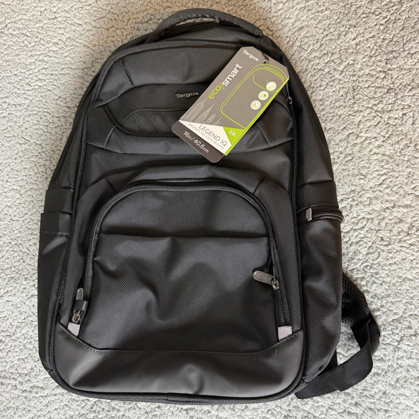 NEW Targus Eco Smart TSB705US Legend IQ Backpack Black 16 Inch 22L Laptop Bag