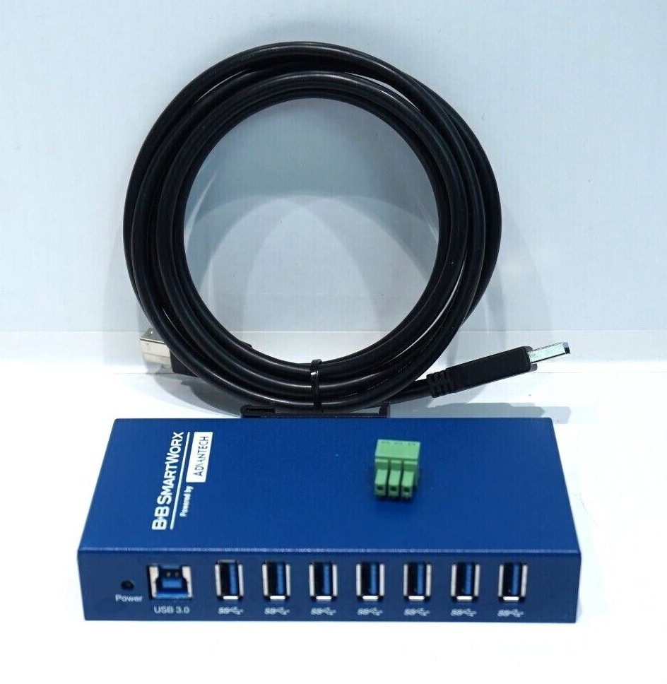 ADVANTECH B+B SmartWorx BB-USH207 INDUSTRIAL 7-PORT DIN-RAIL USB 3.0 HUB