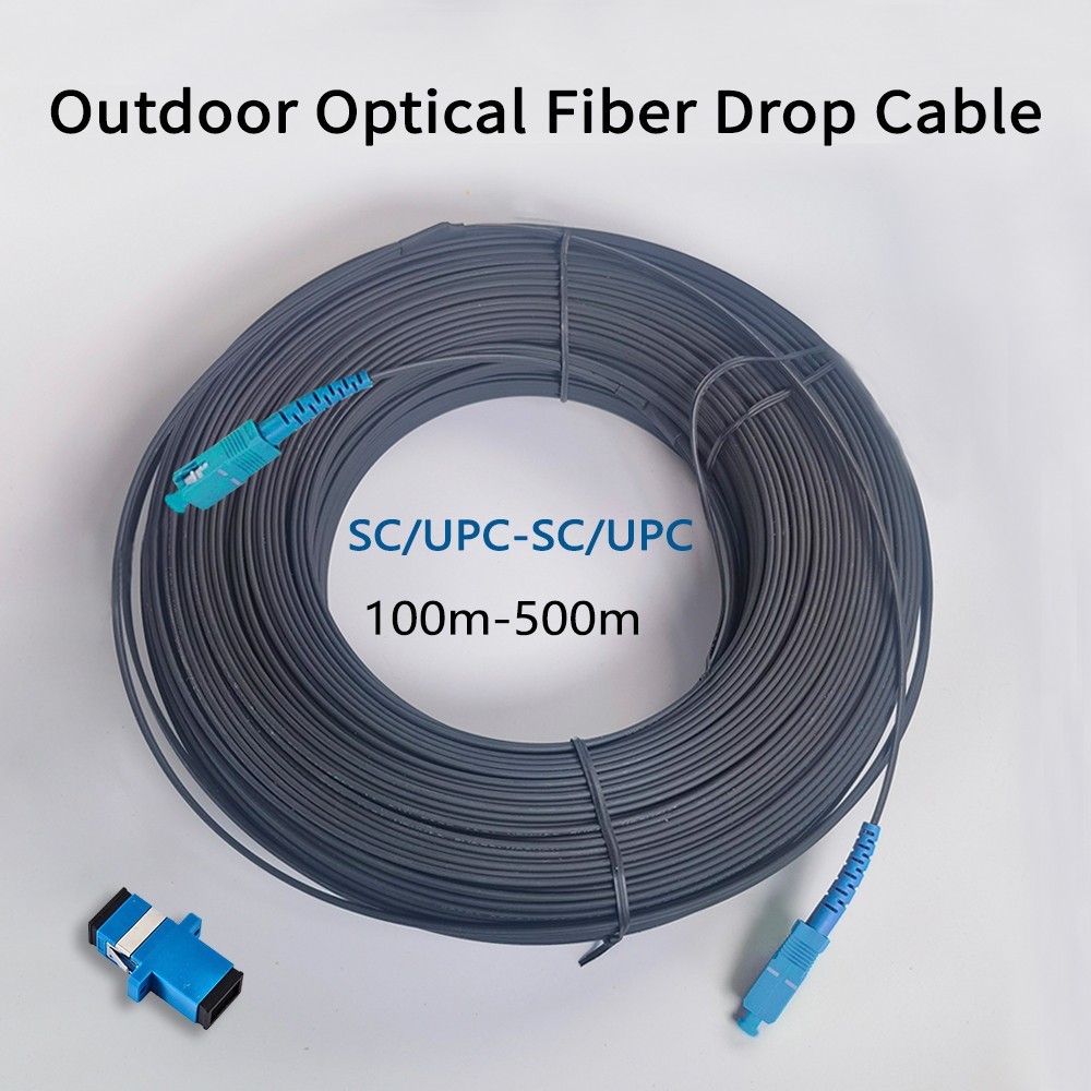 Outdoor Drop Fiber Optic Cable 100M-500M FTTH SC/UPC-SC/UPC Single Mode