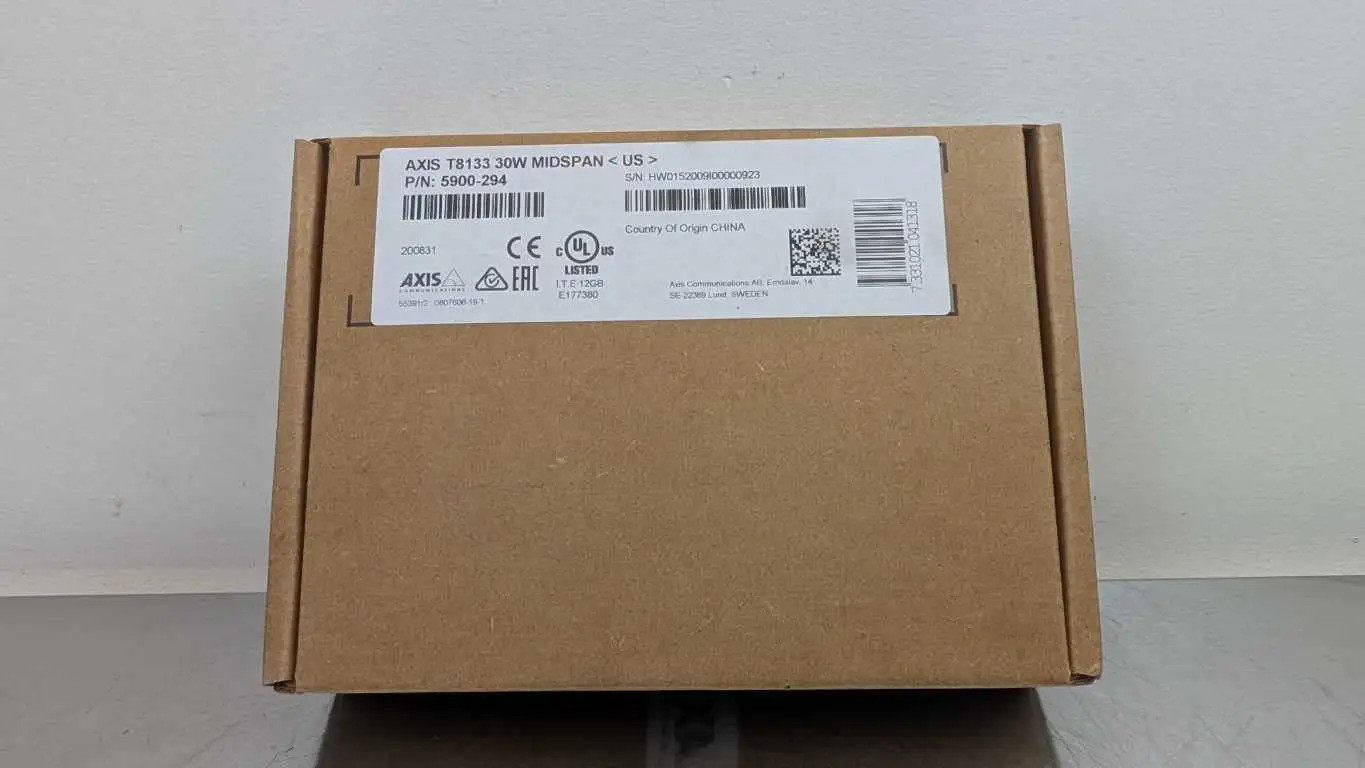 Axis Communications 5900-294 PoE Injector T8133 30W MIDSPAN 1-Ports