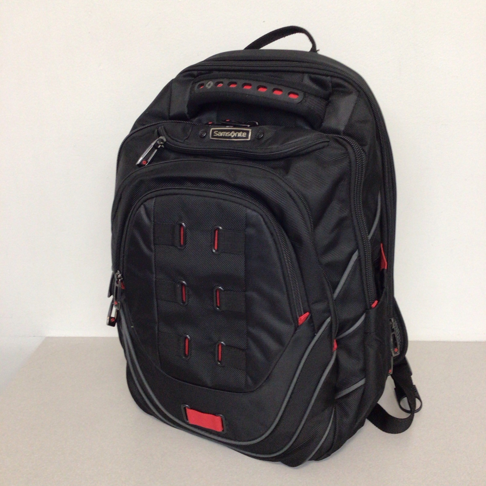 NEW Samsonite Tectonic PFT Laptop Backpack, Black/Red, 17-Inch