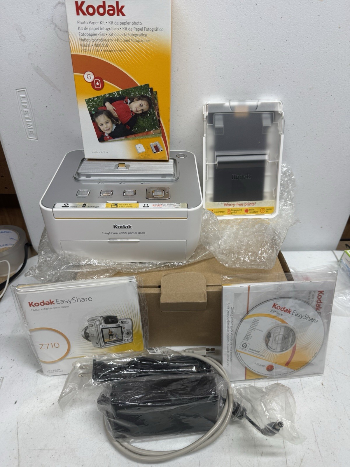 Kodak EasyShare G600 Printer Dock Photo Station W/ Software Power Adapter TESTED