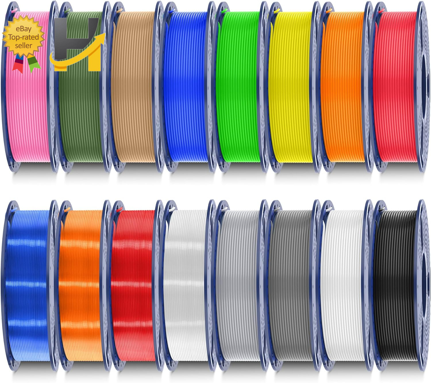 16 Color PLA Filament 1.75mm Bundle 4kg 3D Printer Spool Lot Bambu AMS Fit NEW