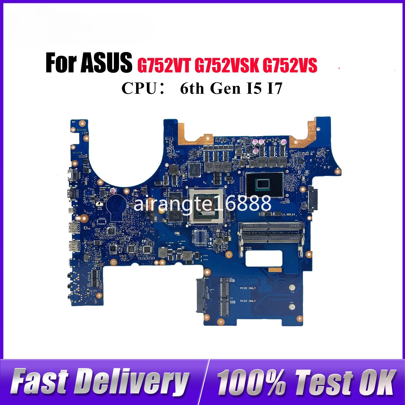 G752VT For ASUS ROG G752VS GL752VW G752VSK G752V GL752VL Motherboard With I5 I7