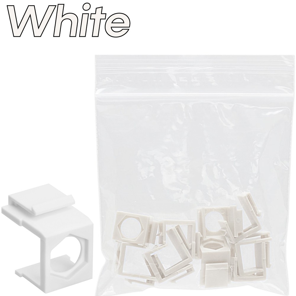 10x Wall Plate F-Type BNC Keystone Blank Insert Snap-In Insert Faceplate Filler