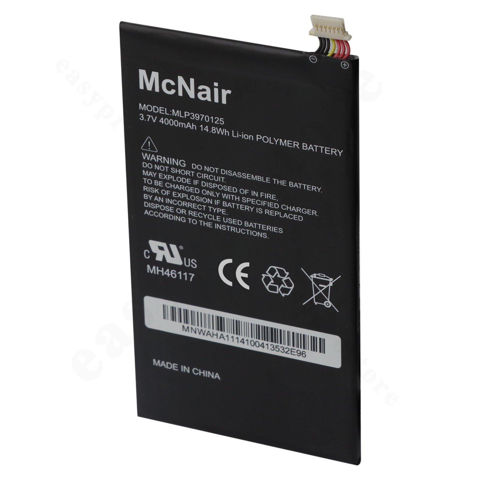 OEM Battery For Verizon Elipsis MV7A,Ellipsis QMV7A QMV7B;MLP3970125 (4000mAh)