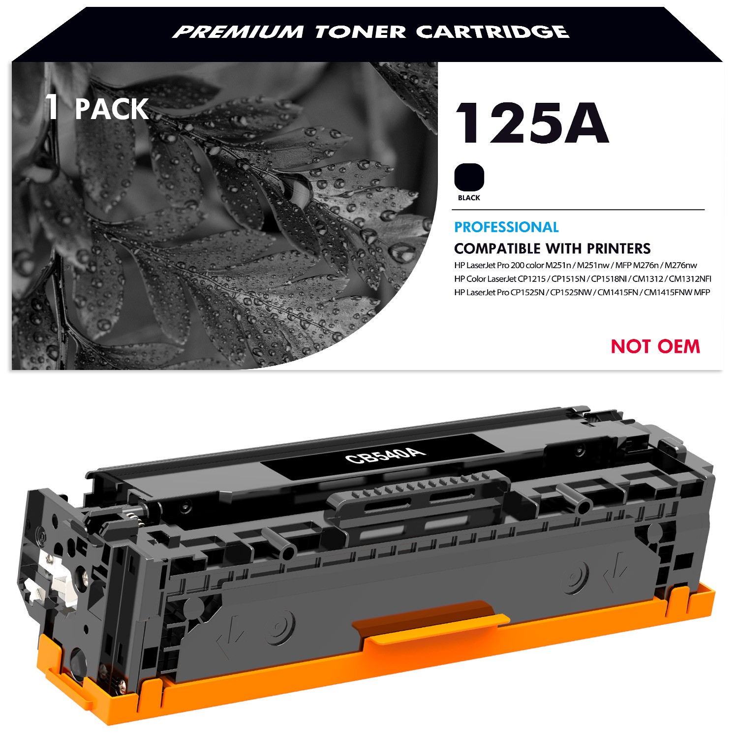 HY Toner Compatible with HP 125A CB540A Laserjet CP1215 CP1518ni CM1312 MFP lot