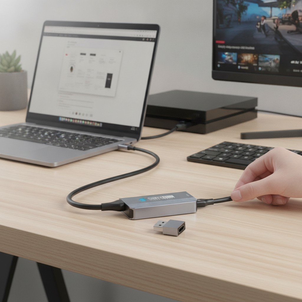 Compact HDMI Capture Card - 4K Input, 1080P Output, Perfect for Content Creators