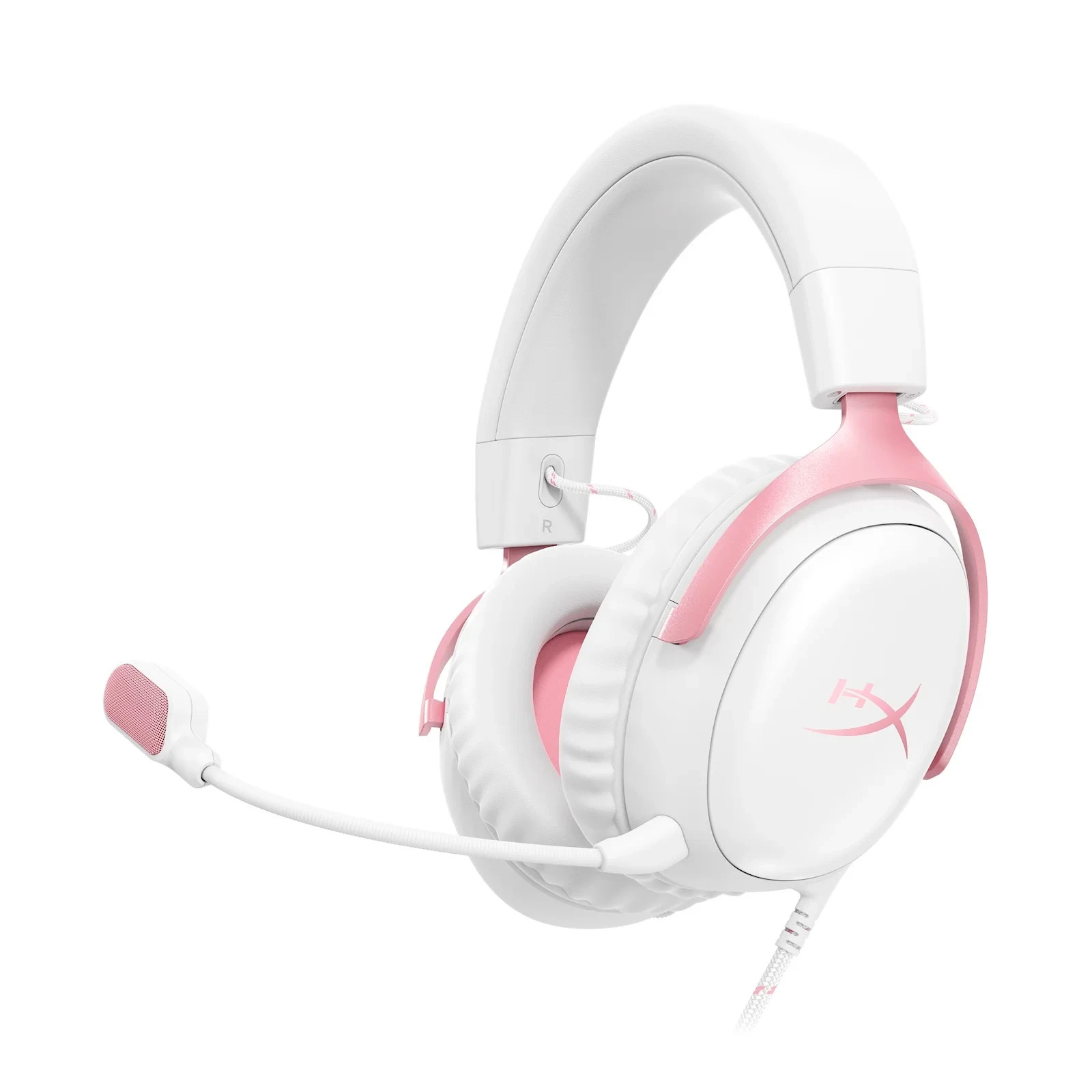 HyperX Cloud III Wired Gaming Headset White Pink 53mm Drivers 9W1Q4AA